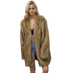 Elegant Long Faux Fur Coat
