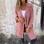 Women's Elegant Wool Coat with Practical Pockets