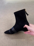 Damen Ankle Boots mit modischem Schnitt und elegantem Riemendetail EB
