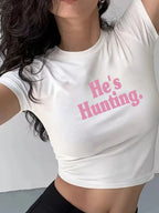Women's Crop T-Shirt with Unique Skull Design