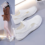 Women's Breathable Sports Sneakers with Elastic Knit Design and Non-Slip Sole