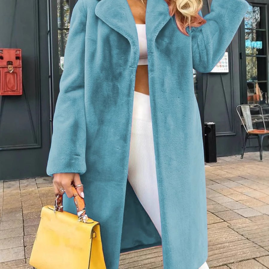Women's Elegant Fleece Jacket with Modern Cut and Spacious Pockets