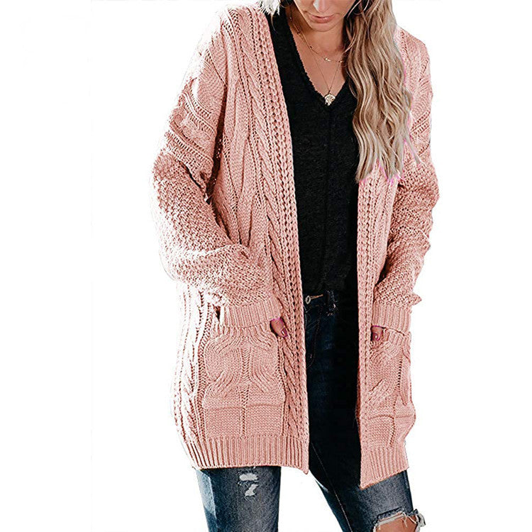 Women's Chunky Knit Cardigan with Pockets