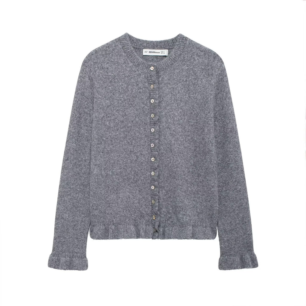 Women's Elegant Cardigan with Decorative Buttons