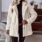 Women's Fluffy and Elegant Teddy Coat with Intricate Texture
