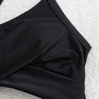Women's Swimsuit with Cut and Elegant Wrap Look
