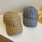 Men's Checkered Cotton Baseball Cap
