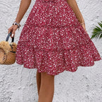 Women's Airy Wrap Skirt with Ruffle Details