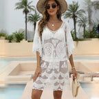 Women's Elegant Crochet Beach Cover-Up