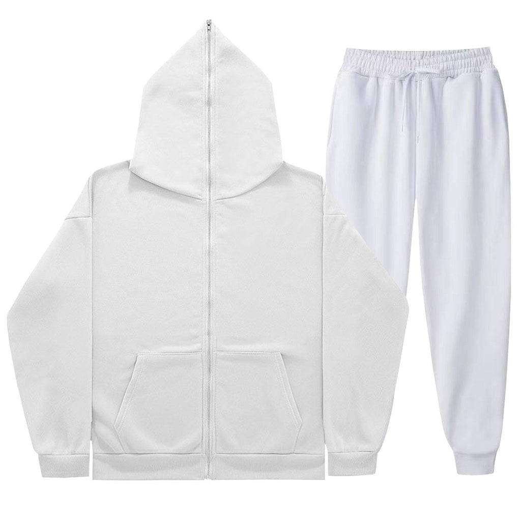 Unisex French Terry Zip Hoodie and Jogging Pants Set