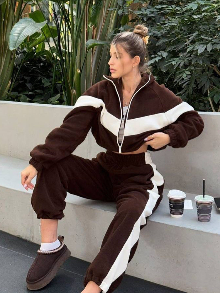 Women's Fleece Tracksuit with Zip Jacket