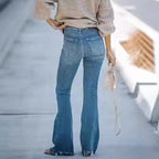 Women's High-Waisted Flared Jeans