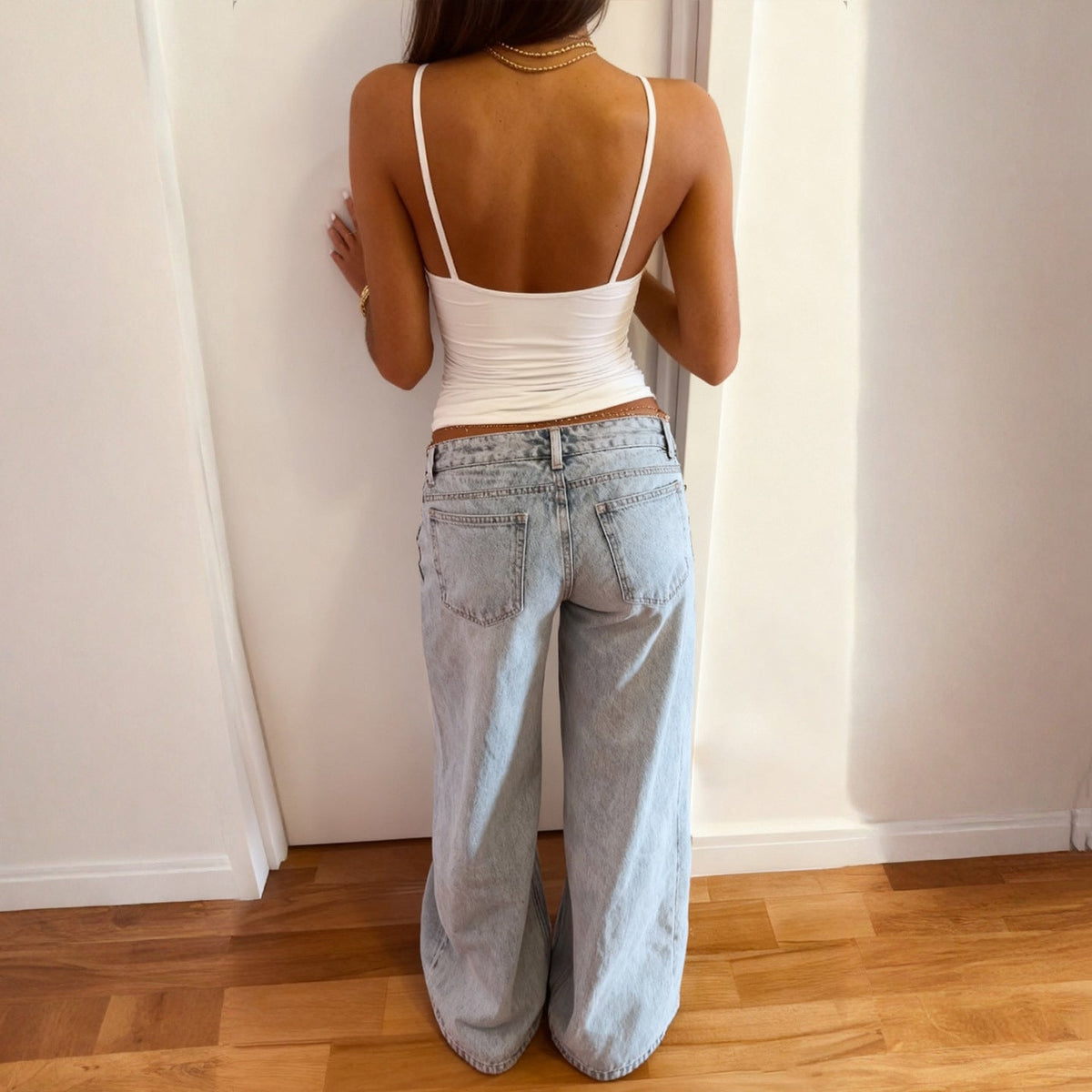 Women's High-Waisted Wide-Leg Jeans