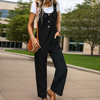 Casual Jumpsuit with Pockets and Button Details