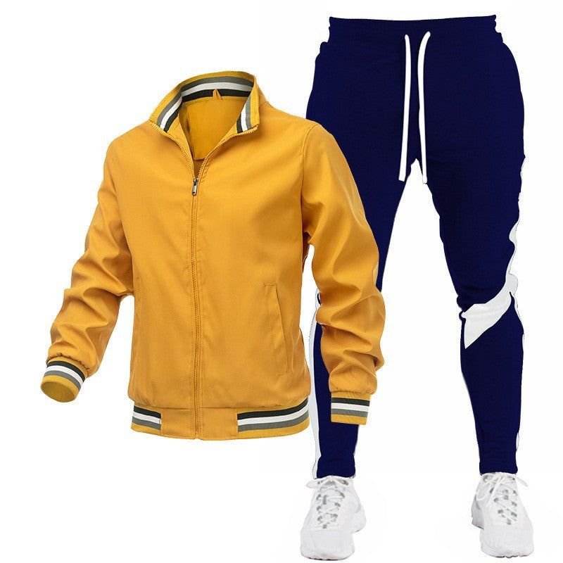 Men's Sporty Track Jacket and Jogging Pants Set
