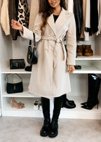 Elegant Double-Breasted Trench Coat with Belt