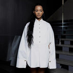 Women's Fashionable Oversized Blouse with Special Button Details