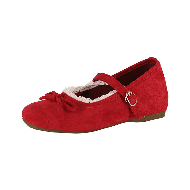 Women's Ballet Flats with Decorative Strap