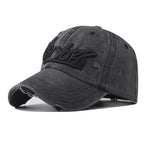 Men's Distressed Casual Embroidered Cap