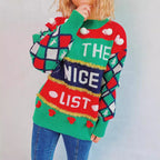 Women's Festive Holiday Pullover with Playful Details