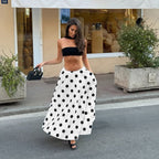Women's Polka Dot Maxi Skirt