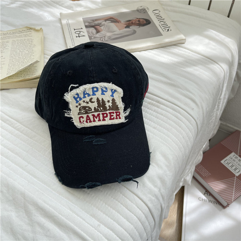 Men's Distressed Vintage-Inspired Baseball Cap