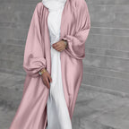 Elegant Satin Jacket with Wide Sleeves