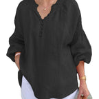 Casual Blouse with Balloon Sleeves
