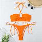 Women's Bandeau Bikini with Ruffle Design