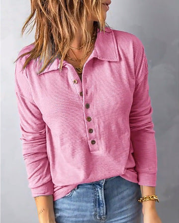 Women's Long-Sleeve Textured Shirt