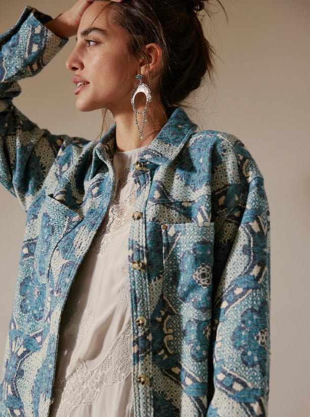 Women's Cotton Patterned Shirt