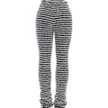 Women's High-Waisted Striped Trousers
