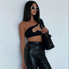 Women's Asymmetrical Cut-Out Shirt