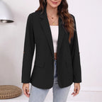 Elegant Blazer with Striped Sleeves