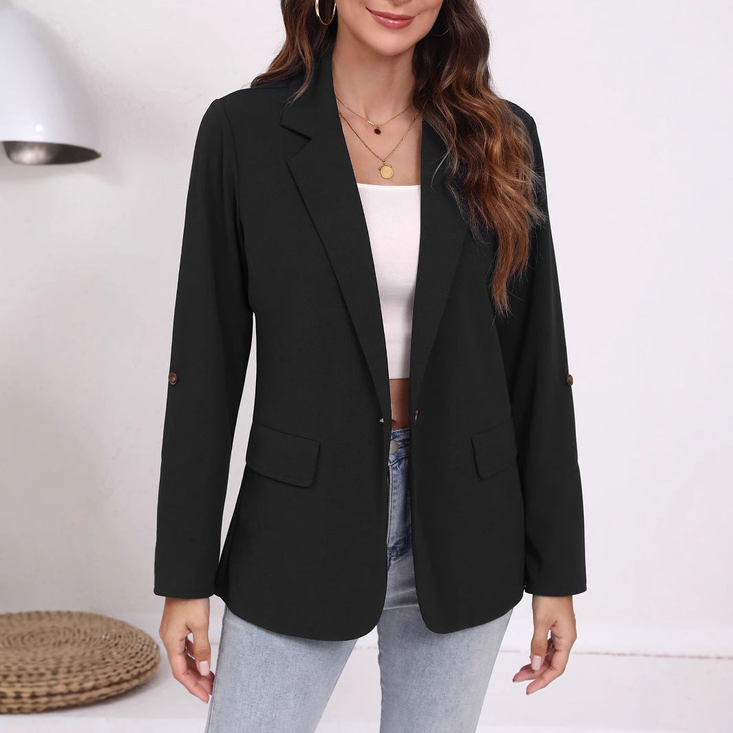 Elegant Blazer with Striped Sleeves