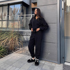 Women's Fleece Jogging Suit with High Collar