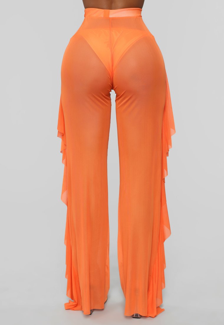 Women's Pull-On Boho Pants with Ruffles