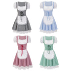 Women's Dirndl Dress with Traditional Plaid Pattern