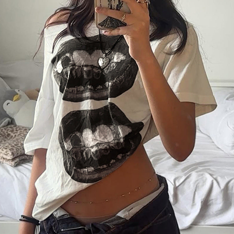 Women's Creative Oversized T-Shirt with Graphic Print