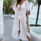 Elegant Beach Cover-Up with Fashionable Knot