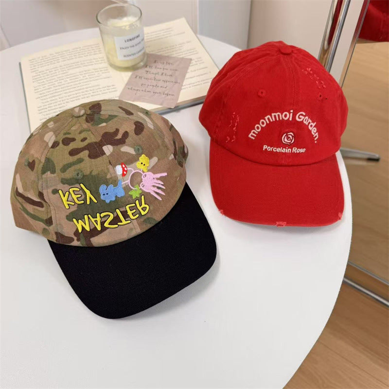 Men's Vintage-Inspired Distressed Baseball Cap