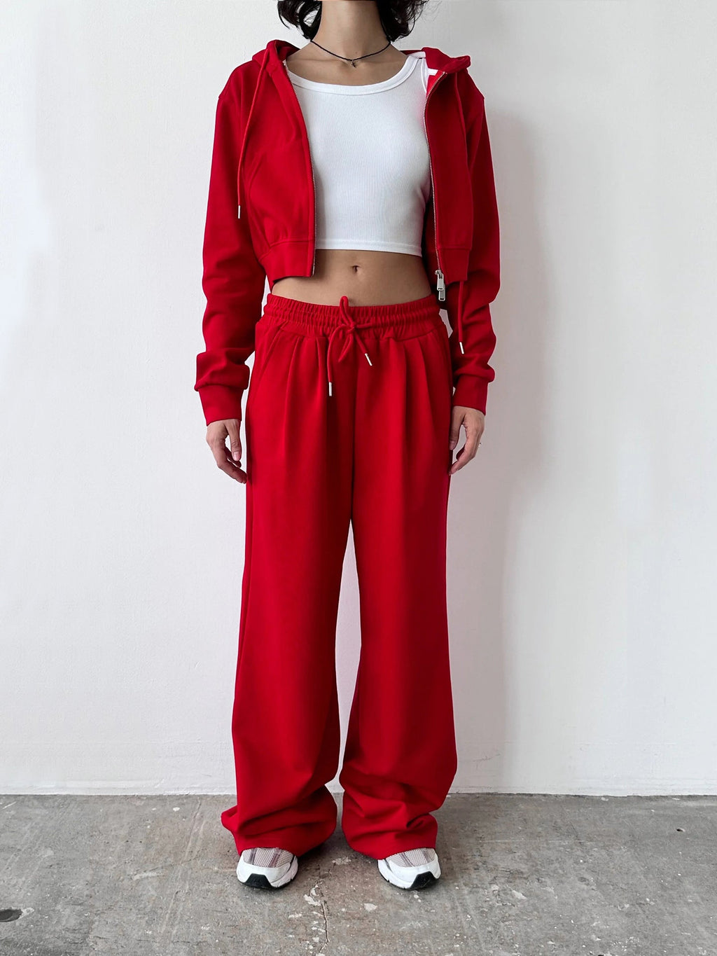 Women's Cropped Hoodie and Relaxed Jogger Set