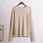 Women's Striped Casual Cotton-Blend Sweater