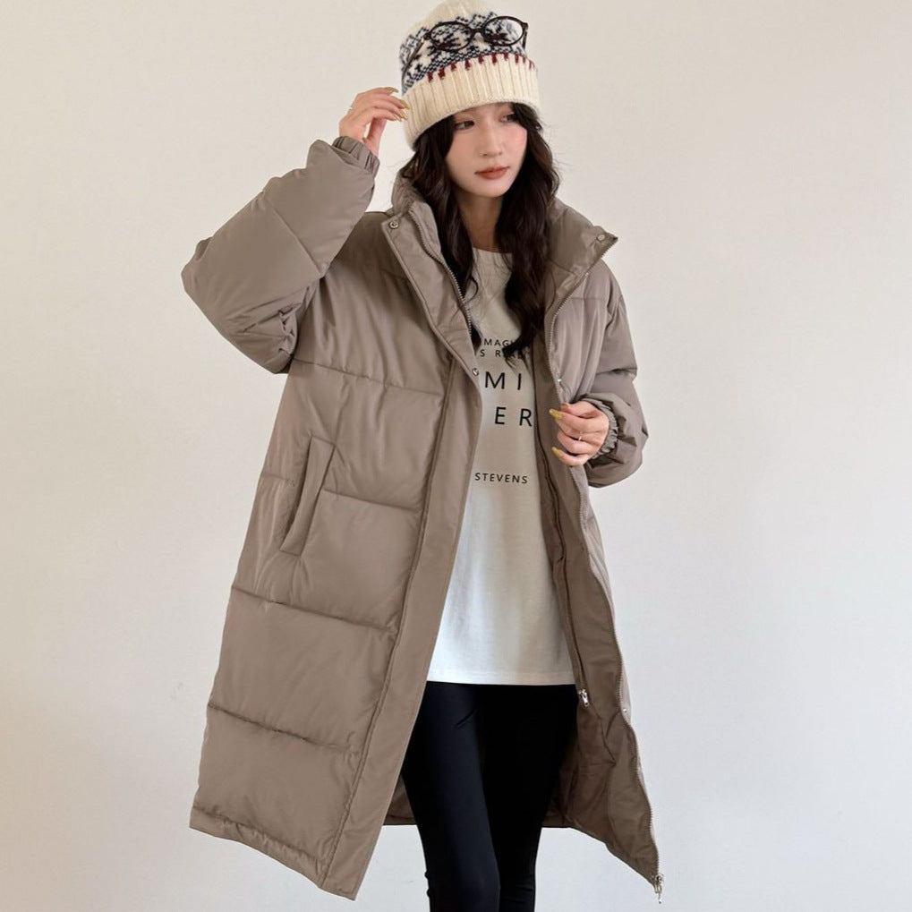 Women's Elegant Lined Winter Parka with Plush Collar