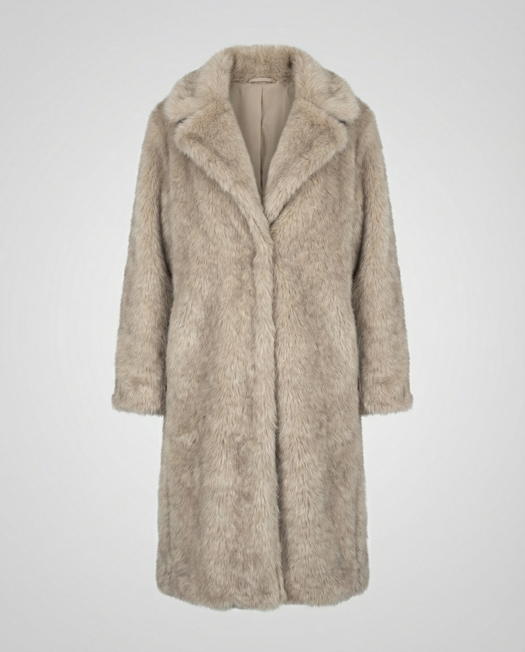 Luxurious women's faux fur coat