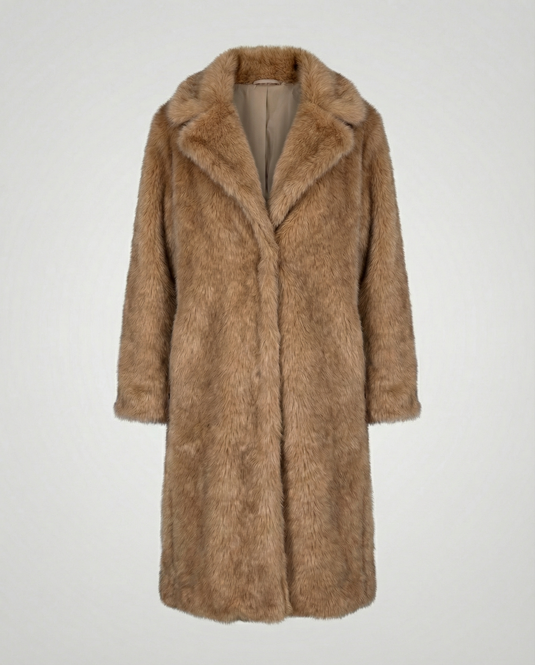 Luxurious women's faux fur coat