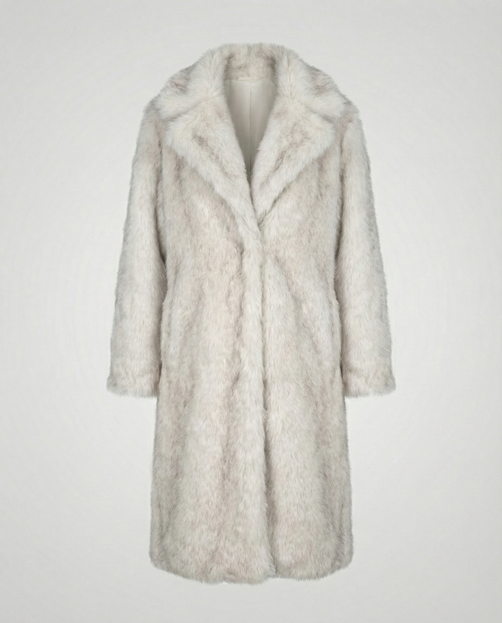 Luxurious women's faux fur coat