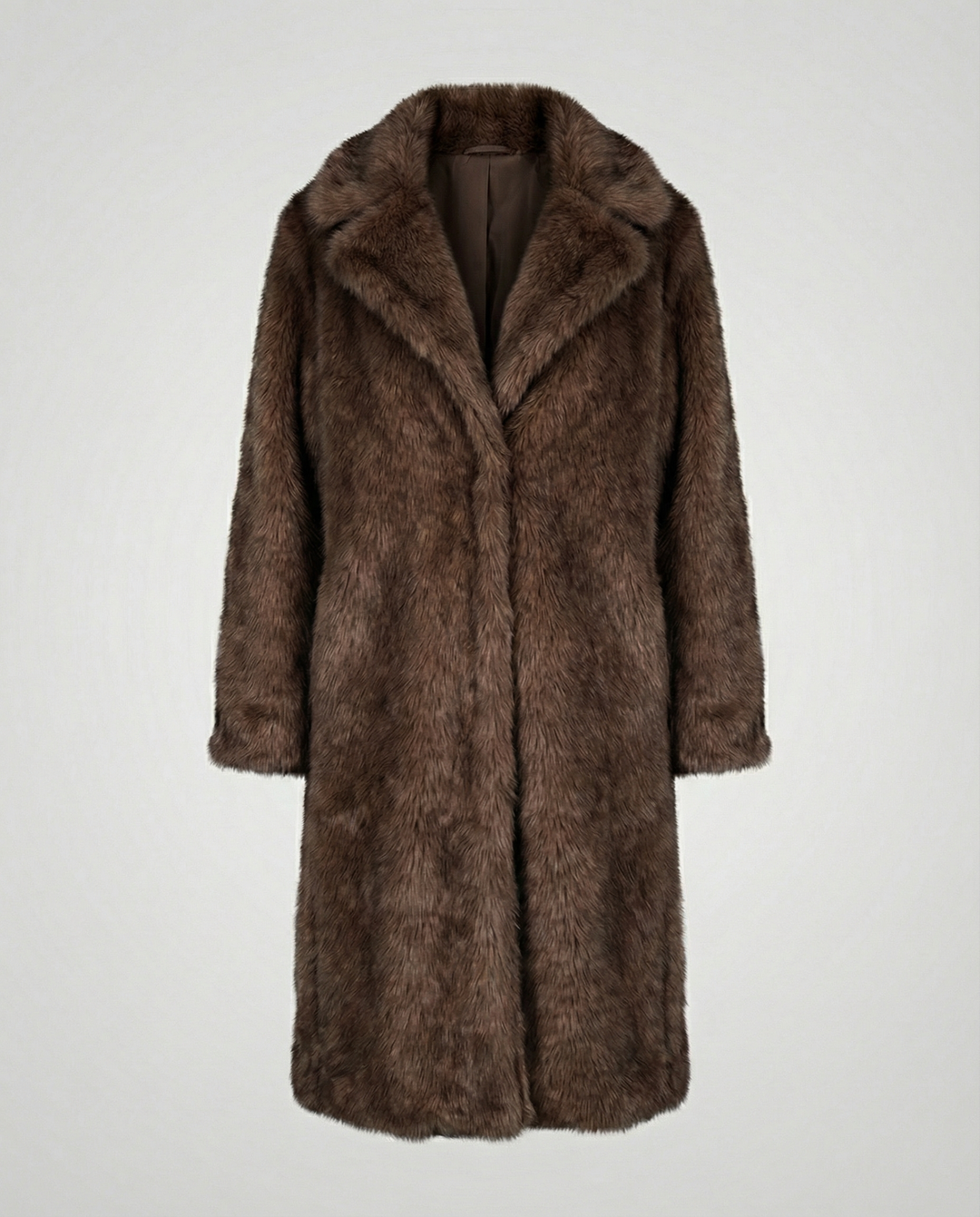 Luxurious women's faux fur coat