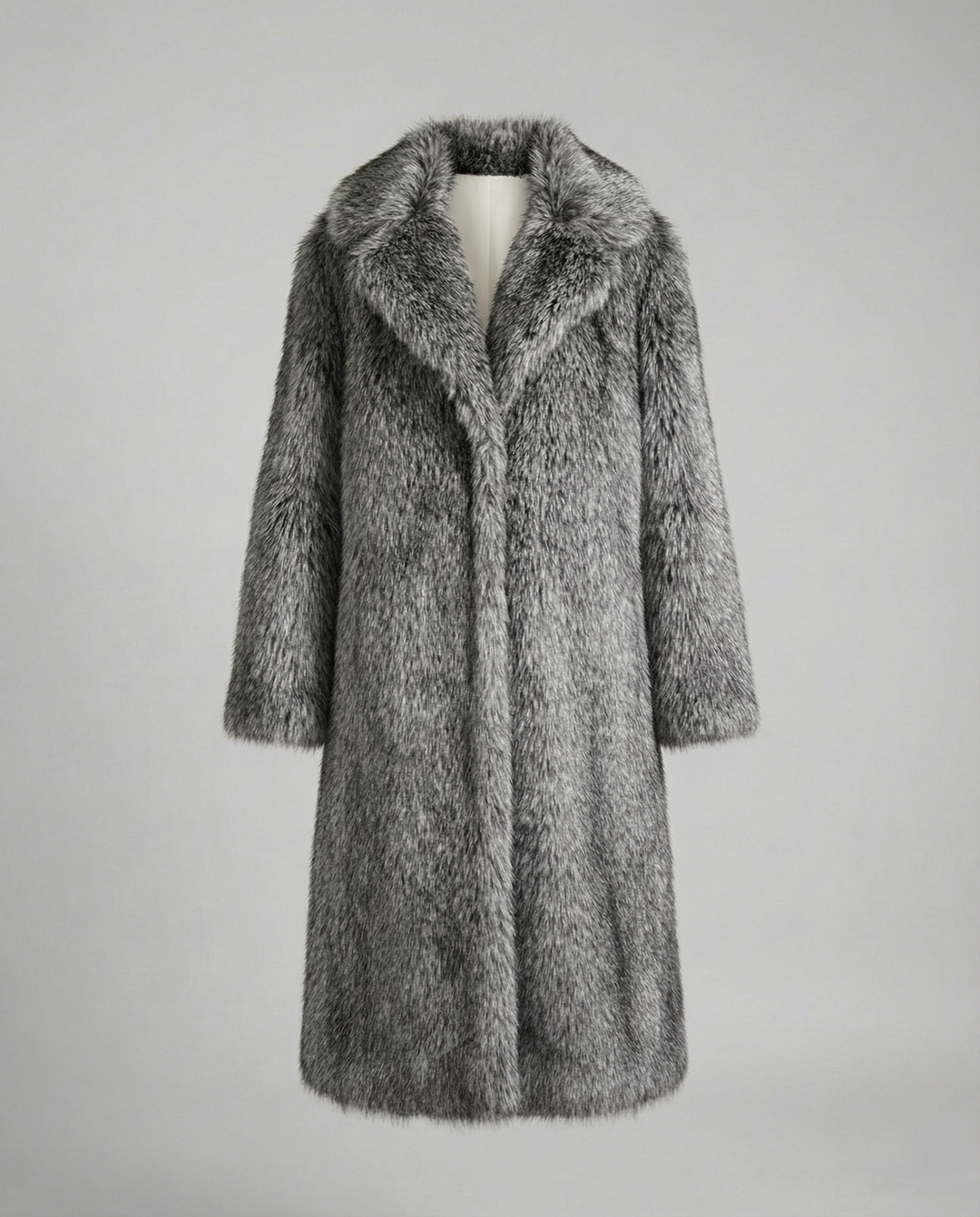 Luxurious women's faux fur coat