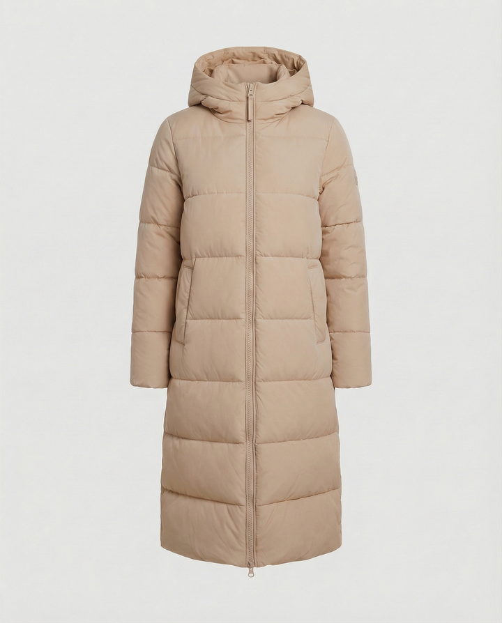 Tailored women's quilted coat winter